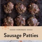 Breakfast Sausage Patties Pinterest Pin