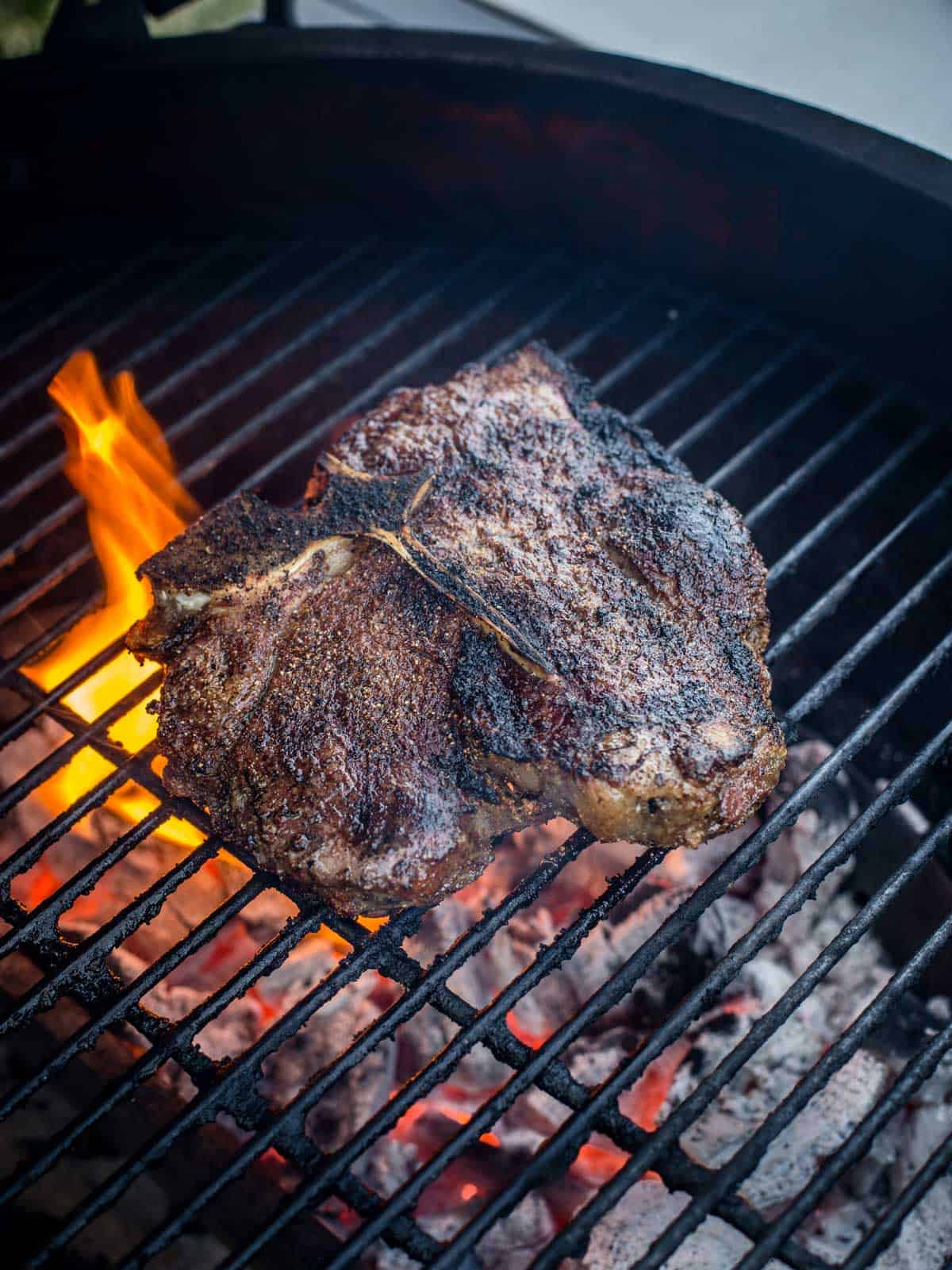 A Porterhouse Steak on the Grill