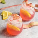 rhubarb fizz cocktail