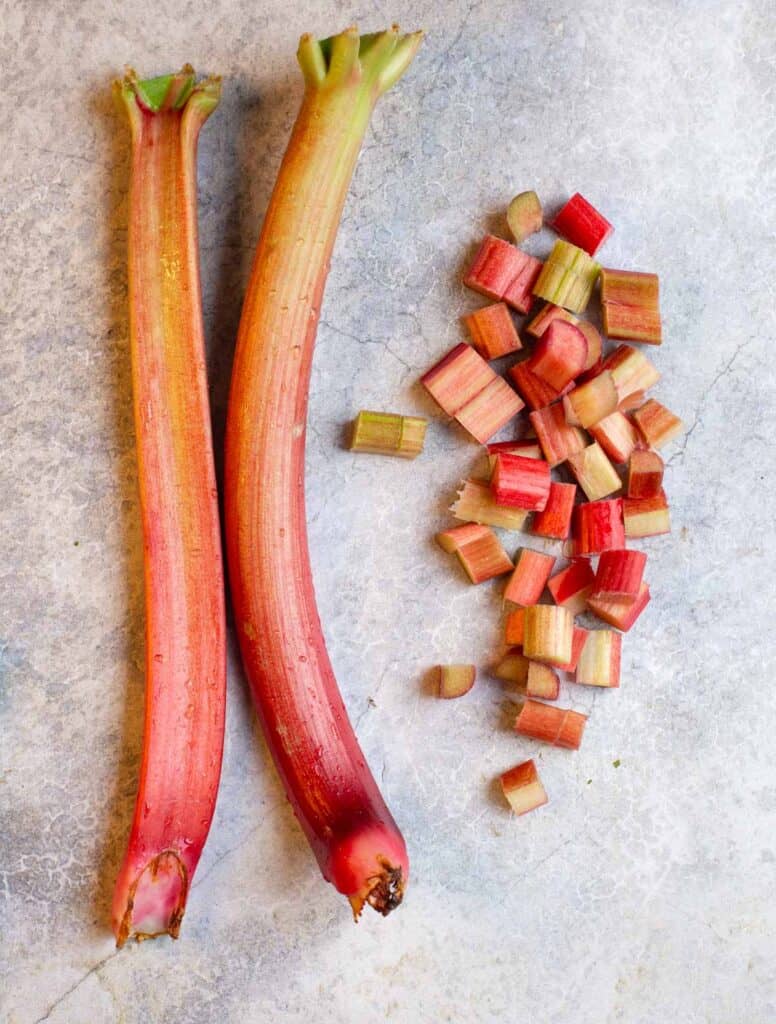chopped rhubarb