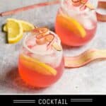 Rhubarb Lemon Fizz Cocktail pin