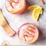 Rhubarb Lemon Fizz Cocktail pin