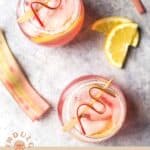 Rhubarb Lemon Fizz Cocktail pin