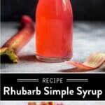 Rhubarb Simple Syrup Pin