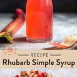 Rhubarb Simple Syrup Pin