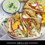 Grilled Corn and Chicken Tacos Pin