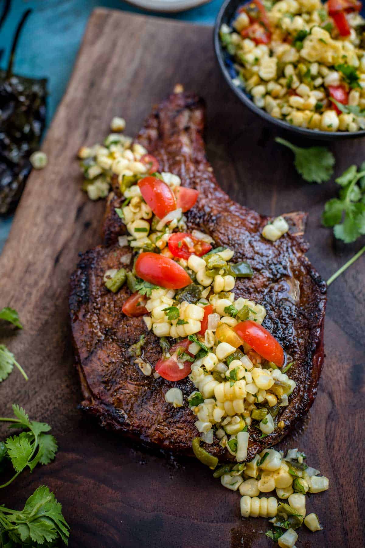 Spice-Rubbed Flank Steak With Corn-Chile Relish Recipe