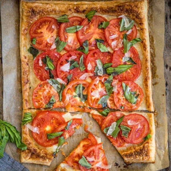 summer tomato galette sliced