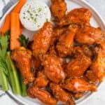 Grilled Buffalo Chicken Wings on a platter