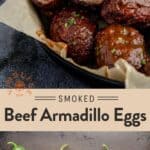 Smoked Ground Beef Armadillo Eggs Pin