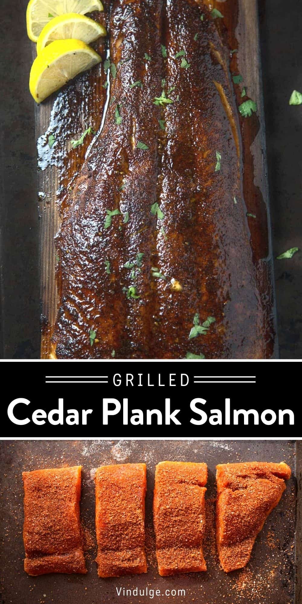 Cedar Plank Grilled Salmon with Maple Chipotle Glaze Vindulge