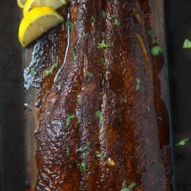 glazed cedar plank salmon