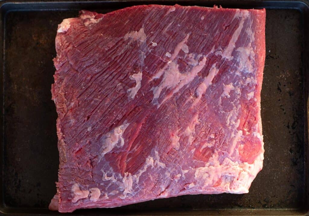 raw brisket flat