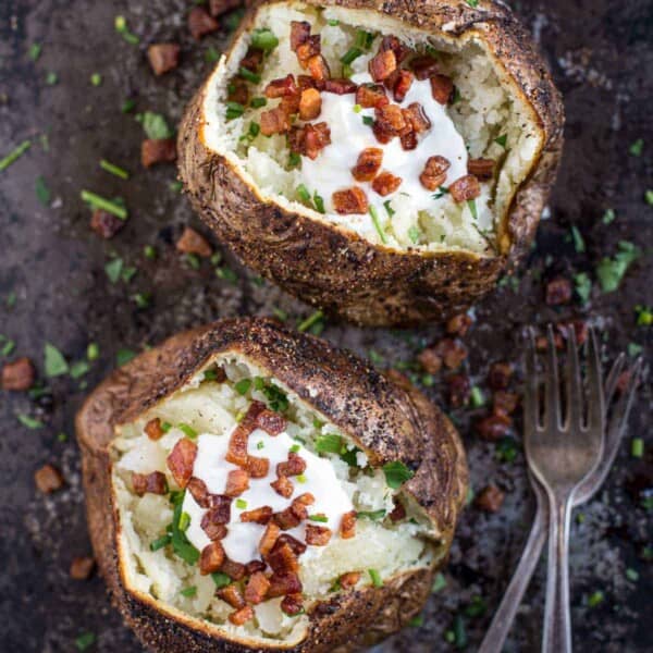 grilled baked potatoes