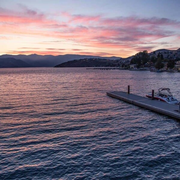 lake chelan at sunset