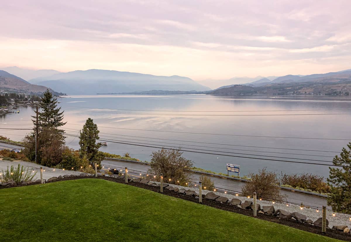 The view of the Lake Chelan Wine Region from the south shore