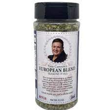 Tina Cannon's European spice blend bottle.