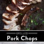 Grilled Pork Chop with Red Wine Sauce