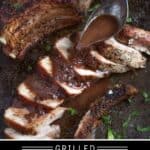 Grilled Pork Chop with Red Wine Sauce