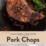 Grilled Pork Chop with Red Wine Sauce