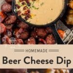 Homemade Beer Cheese Dip pin