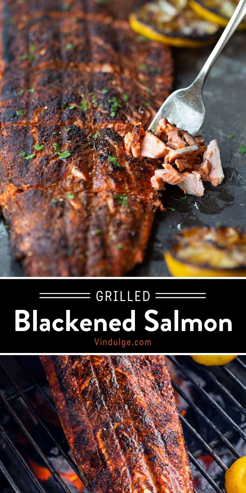 Grilled Blackened Salmon (Whole Fillet) - Vindulge
