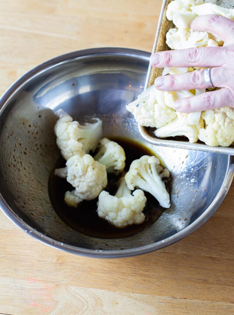 Grilled Cauliflower Florets with Cilantro Pistou (French Pesto) Vindulge