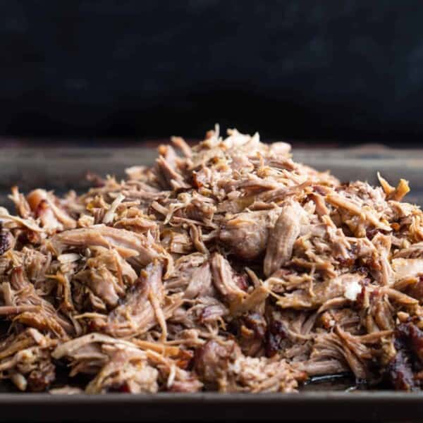 kalua pork on a sheet pan