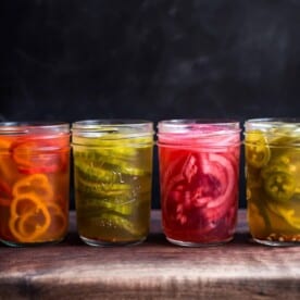 jars of pickled vegetables