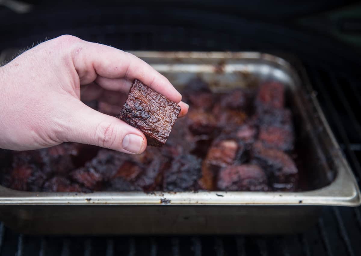 Holding a BBQ Beef Burnt End