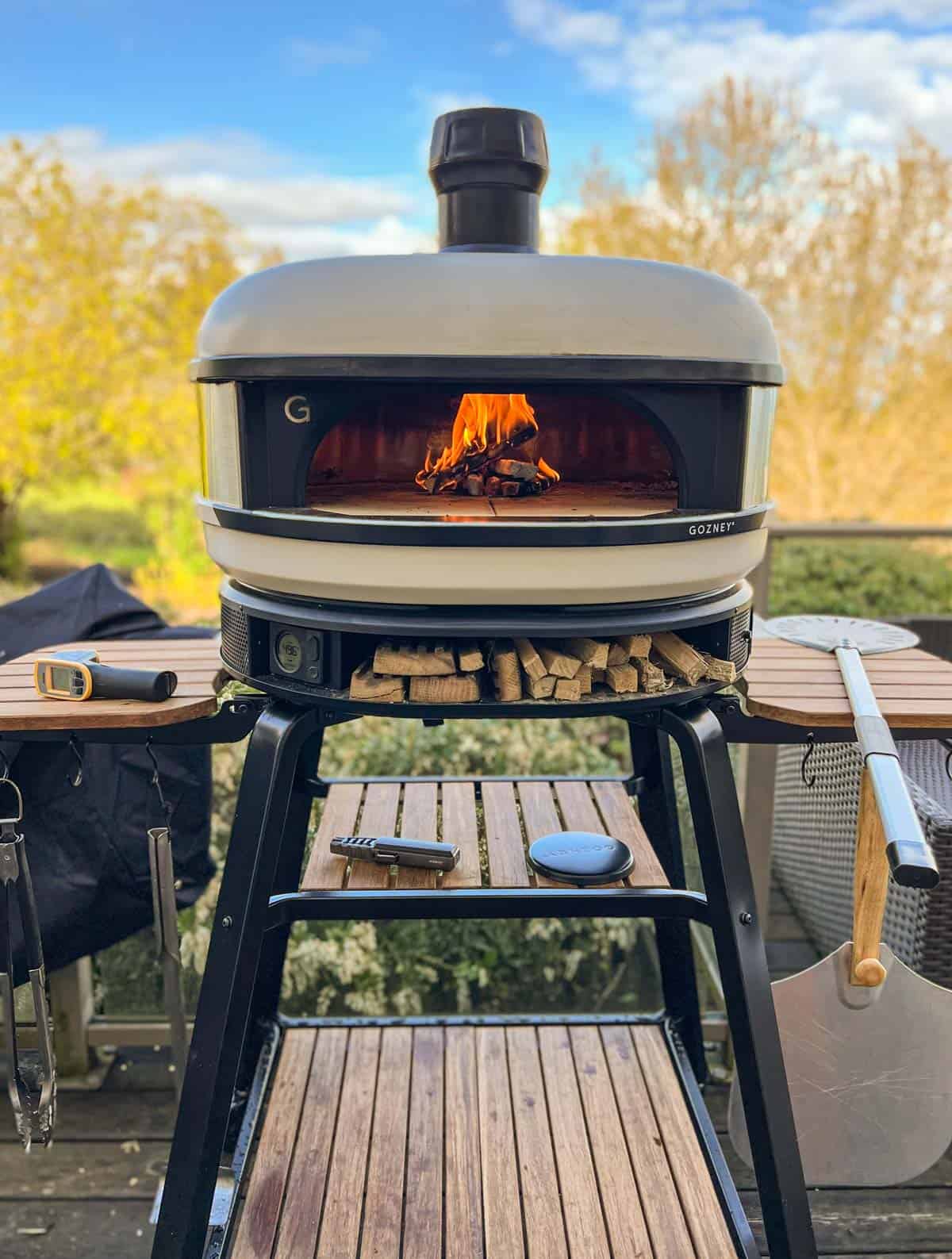 A Gozney Dome pizza oven