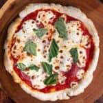 Gluten free margherita pizza.