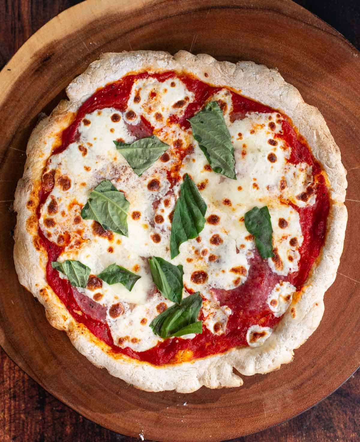 Gluten free Margherita Pizza.