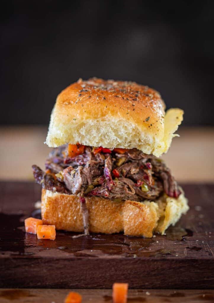 Easy Smoked Italian Roast Beef Sliders Recipe Vindulge