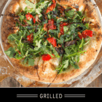 garlic pizza with mozzarella and balsamic