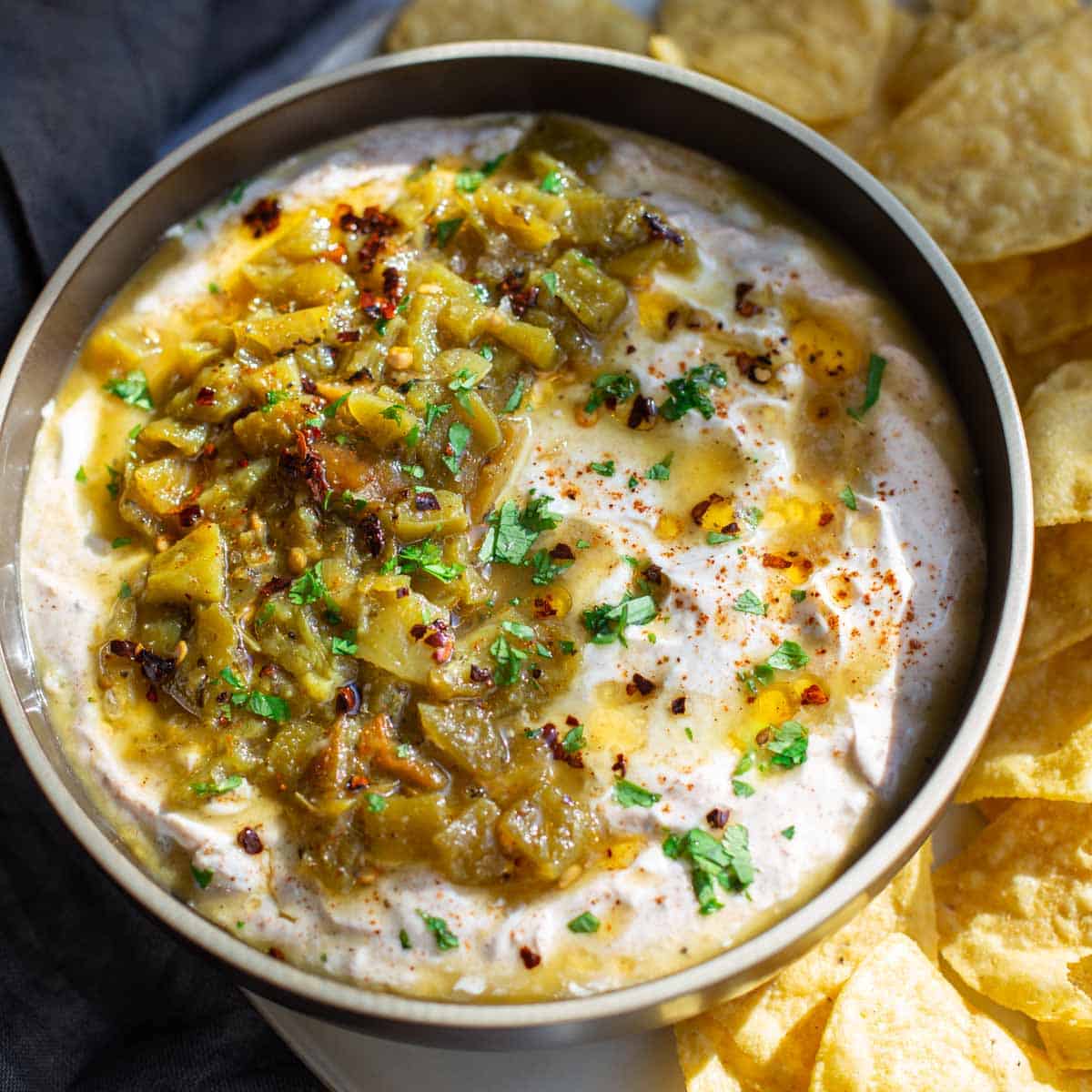 Easy Greek Yogurt Dip Recipe With Green Chile - Vindulge