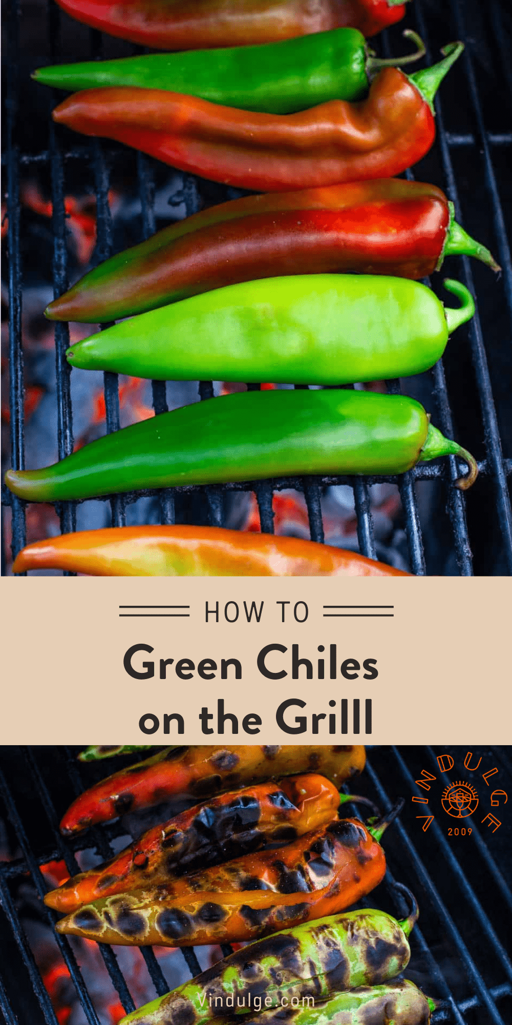How To Roast Green Chiles in the Grill or Oven Vindulge