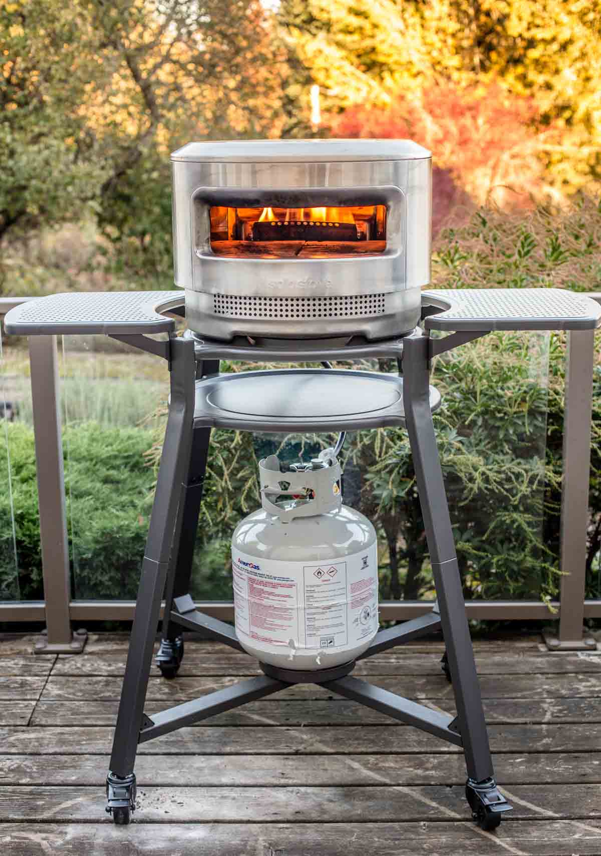 Solo Stove Pi Pizza Oven on stand