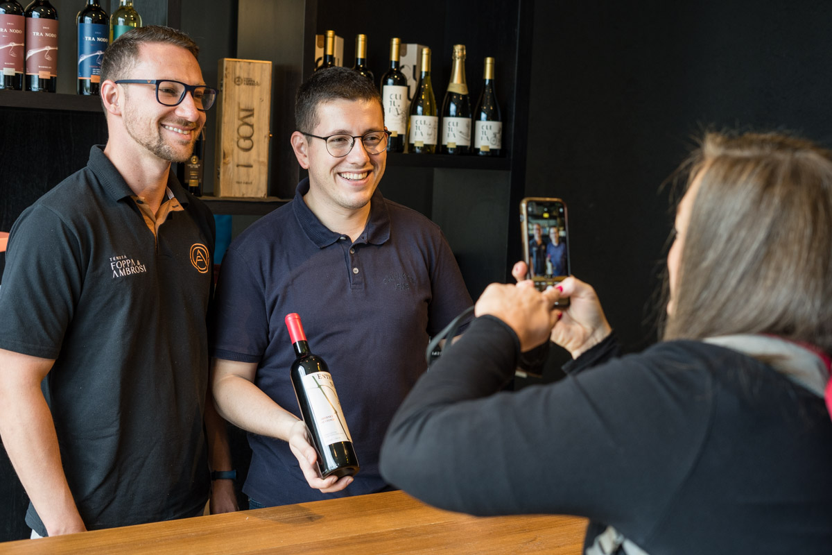 Founders of Tenuta Foppa winery in Brazil.