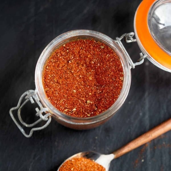 chorizo seasoning in a mason jar