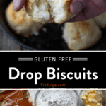 The Best Gluten Free Drop Biscuits - 5 Ingredients - Vindulge
