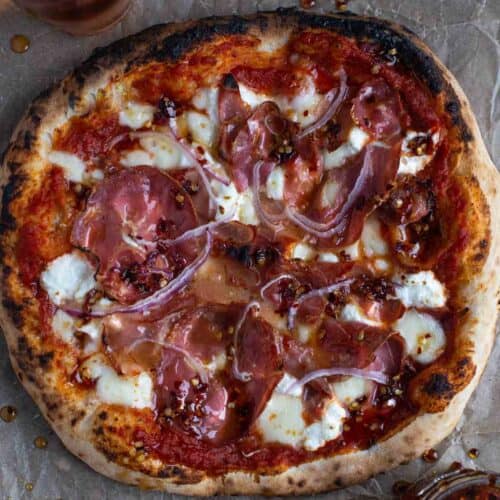 Hot Honey Pizza with Prosciutto and Ricotta Vindulge