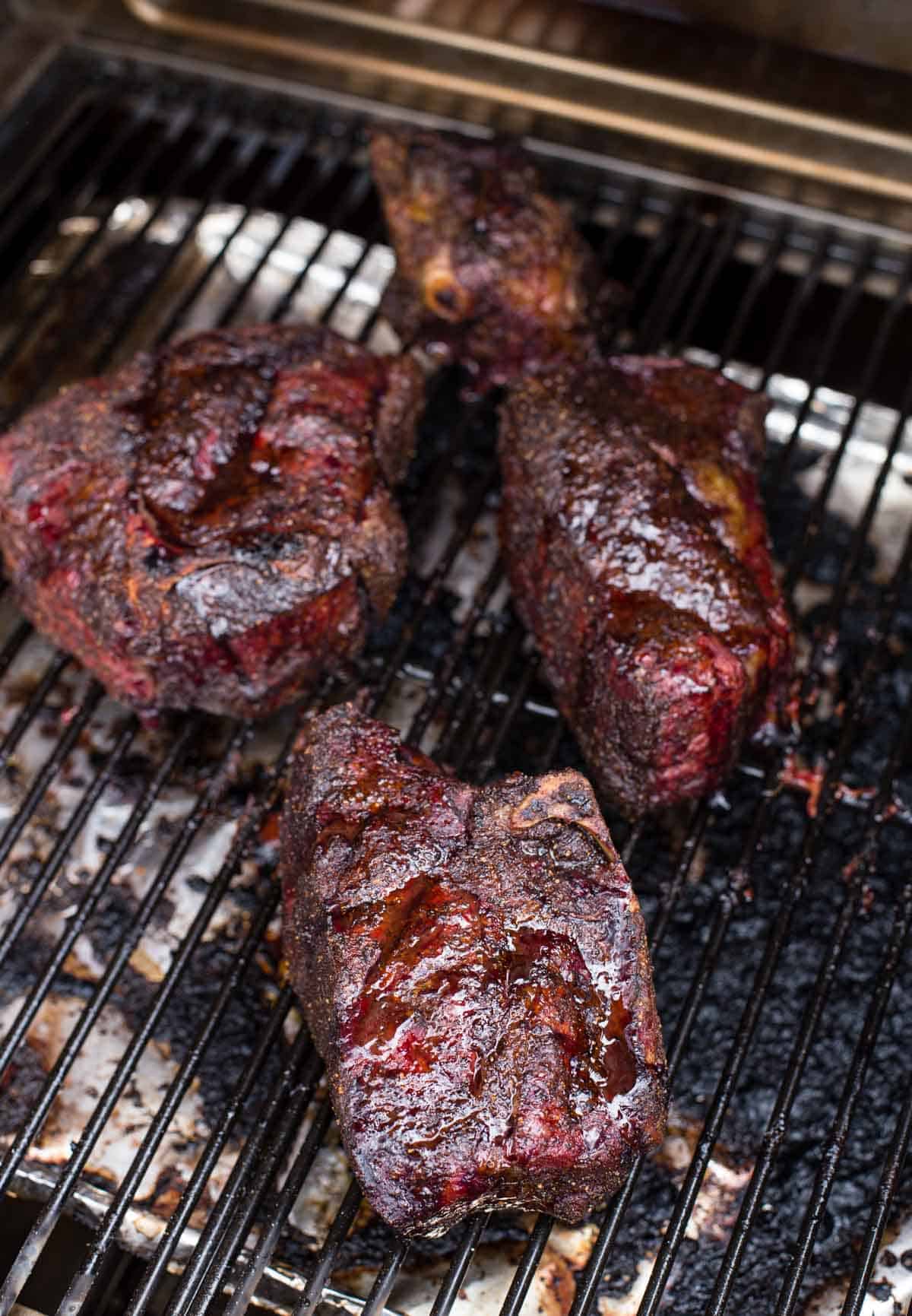 Smoked chuck roast on the smoker