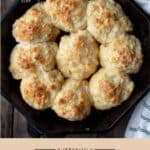 a skillet of buttermilk drop biscuits