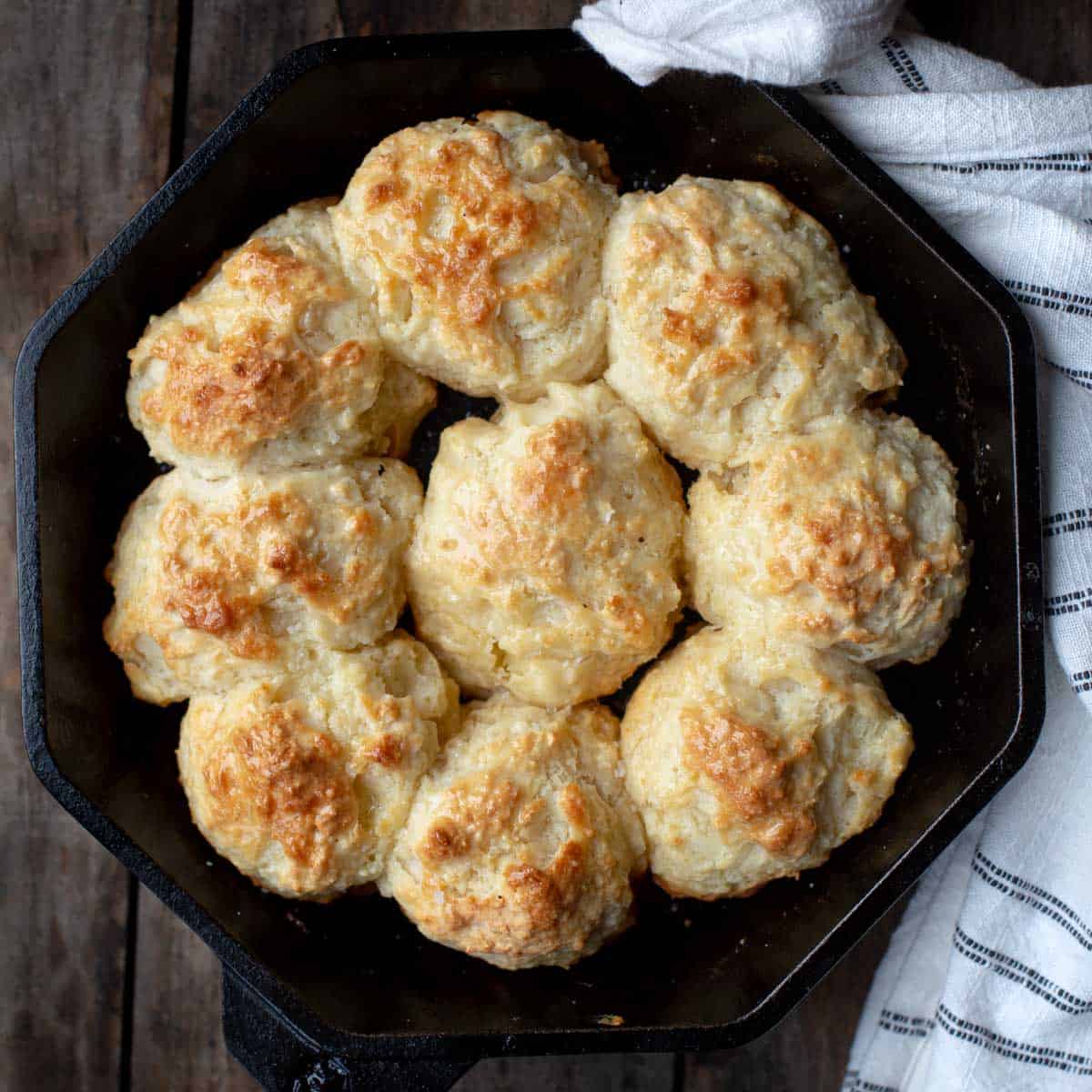 The Best Buttermilk Drop Biscuits (in Cast Iron) - Vindulge