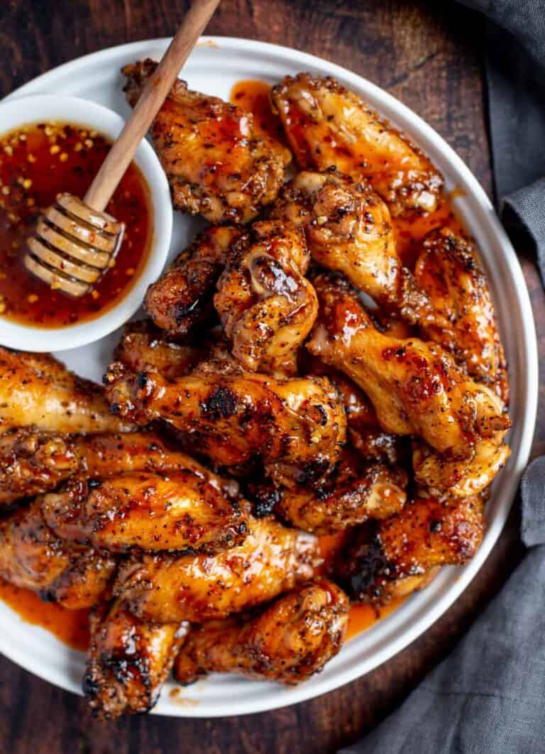 Grilled Wings with Buffalo Hot Honey Wing Sauce Vindulge