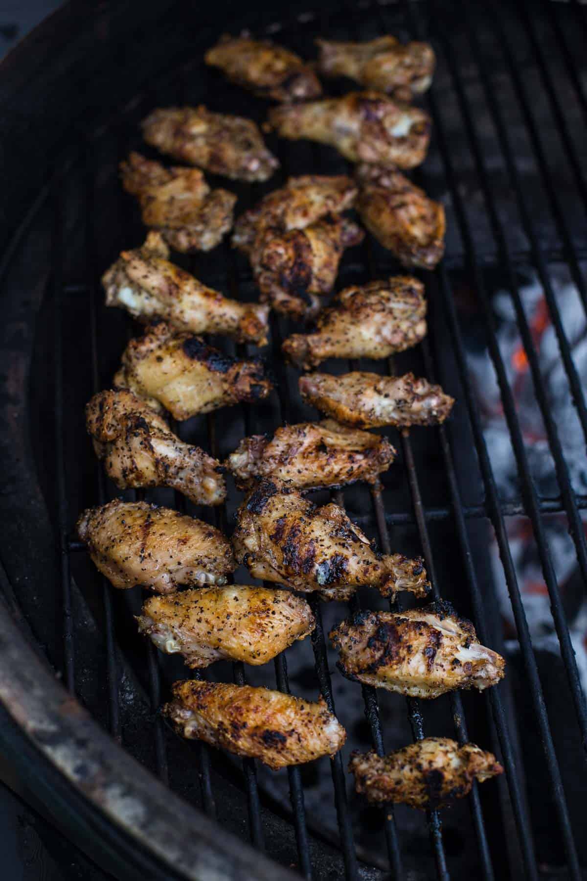 Grilling Chicken Wings over indirect heat