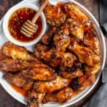 Hot Honey Grilled Chicken Wings on a platter