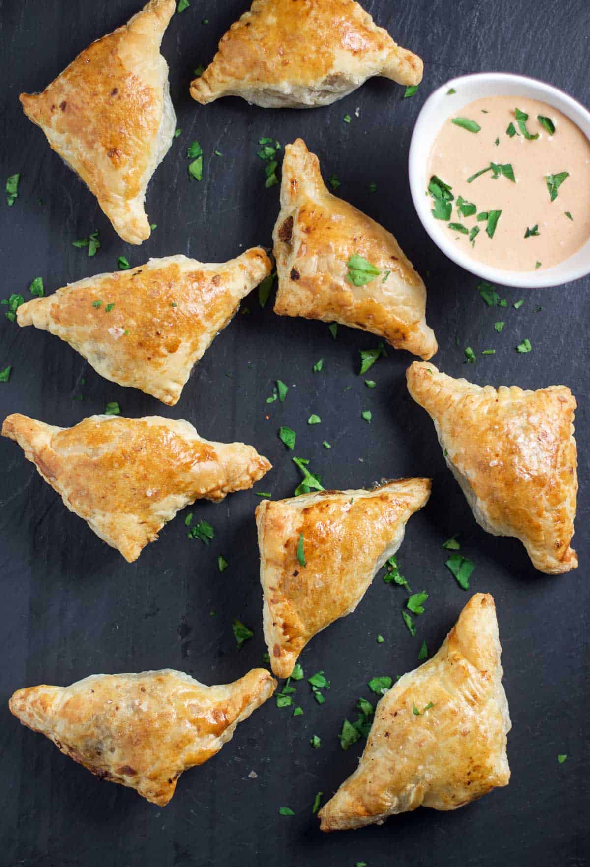 Beef Brisket Empanadas on a serving platter