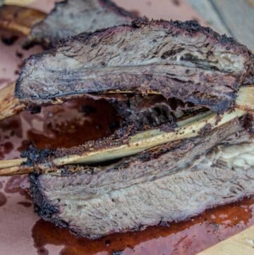 Smoked Beef Ribs on butcher paper
